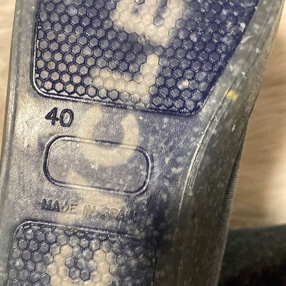 ANTHROPOLOGIE BY RECYKERS CAMDEN BLUE CANVAS LACE UP SNEAKERS SHOES WOMEN 40 - Picture 7 of 7